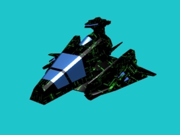 caça stealth nave espacial veículos 3D print model - Mito3D