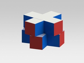 crosscube1x2 Rätsel cross1x2 rubik rubiks 3d print model - Mito3D