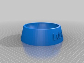 lulu tigela animais de estimação personalizado 3d print model - Mito3D