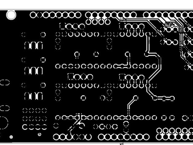 arduino mega shield pololu stepper drivers electronics a4983 allegro eagle pcb reprap 3D print model - Mito3D