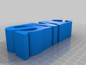 meine Initialen andere angepasst 3d print model - Mito3D
