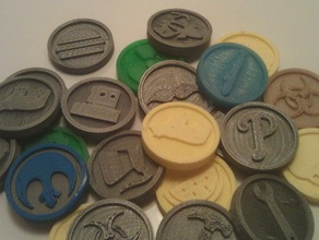 many coins badges lulzbot 3d print model - Mito3D