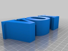 meu personalizados 3 letras seguidas outros 3d print model - Mito3D