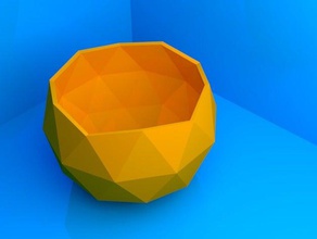 low-poly cupbowl Küche Essen lowpoly 3d print model - Mito3D