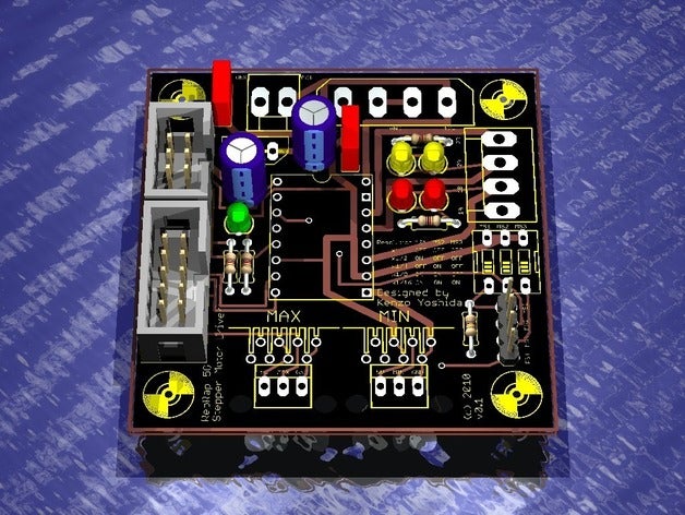 reprap stepper driver g5 a4983 v01 other allegro eagle electronics pcb pololu 3D print model - Mito3D