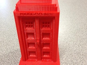 rote tardis Gebäude Strukturen 3d print model - Mito3D