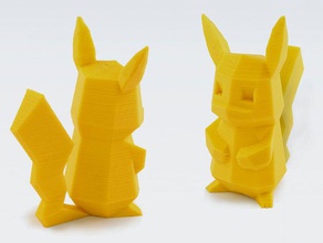 low-poly pikachu toy game accessories anime ash blue bulbasaur bunny charmander color colour crystal electric type flowalistik gameboy gamefreak games boy freak gba gbc green mouse nintendo ds pokedex pokemon red squirtle starter videogames water yellow anime, 3d print model - Mito3D