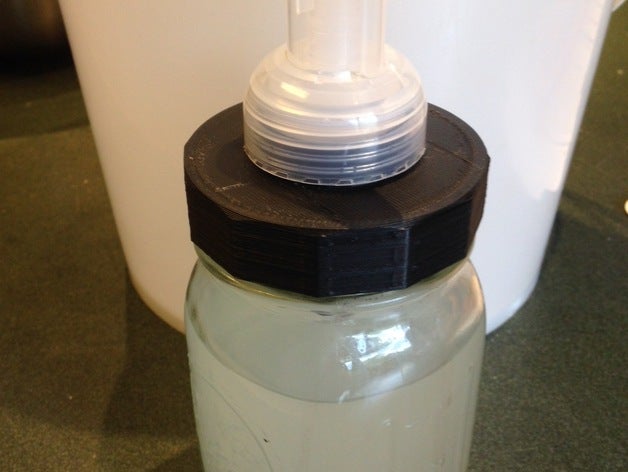 canning jar foaming soap pump household jars 3D print model - Mito3D