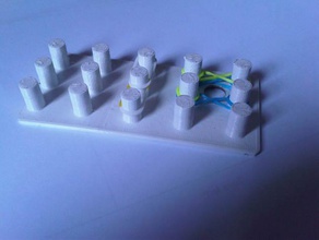 telar de banda no offest dedos juguete juego accesorios la matriz rainbow loom goma juguetes 3d print model - Mito3D