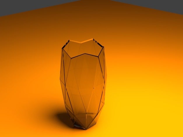 low poly vase decor lowpoly 3D print model - Mito3D