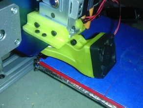 fan duct hexagon bulldog extruder combo 3d printer accessories bot hadron ord 3d print model - Mito3D