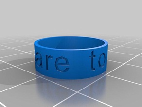 dare dream ring rings customized 3d print model - Mito3D