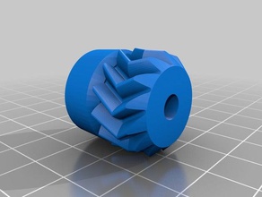 chanfrado de espinha peixe extrusora engrenagem transmissão 3d a impressora partes 3d print model - Mito3D
