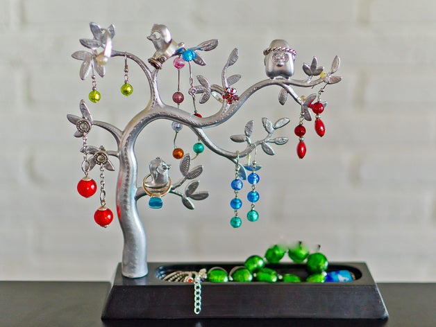 jewellery tree decor abs birds blender bracelet decorative earring 3D print model - Mito3D