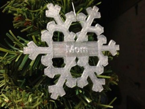personnalisé de flocon neige d'ornement décor 3d les fêtes noël la coutume cadeau présent arbre 3d print model - Mito3D