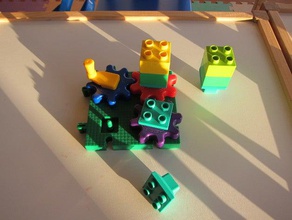 engrenages duplo adaptateur la construction les jouets 3d lego 3d print model - Mito3D