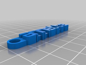 my customized message keychain organization 3d print model - Mito3D