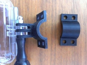 gopro handlebar holder 18mm handle camera bicycle 3d print model - Mito3D