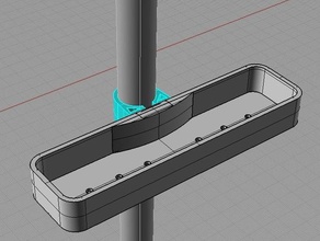 shower pole utils tray bathroom 3d print model - Mito3D