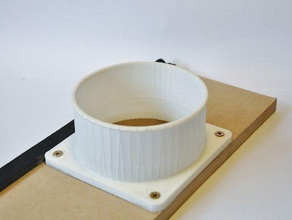 100mm Kanal-Flansch Teile Schrank Rauch hardware 3d print model - Mito3D