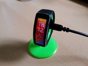samsung gear fit stand de support charge mobile téléphone galaxy 3d print model - Mito3D