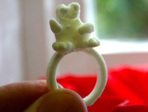 froggy ring rings 3d print model - Mito3D