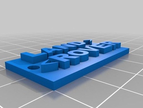 land rover Schlüsselanhänger 3d print model - Mito3D
