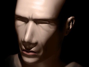 male bust people face head man 3d print model - Mito3D
