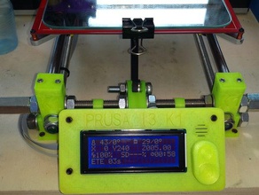 prusa i3 k1 lcd gadgets3d monte de la impresora accesorios pantalla gadget 3d caso montaje 3d print model - Mito3D