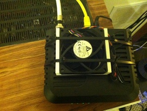 Fan holderadapter soğutma 70 diy mm kablo bağları modem yönlendirici 3d print model - Mito3D