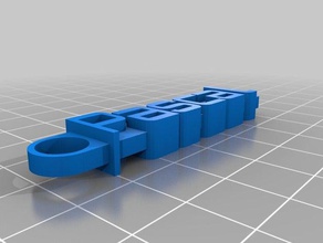 my customized message keychain pascal organization 3d print model - Mito3D