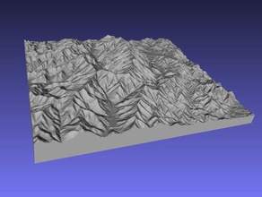 montanhas blue ridge pisga nacional de florestas do sul dedo pé carolina norte aprendizagem geodésia alívio mapa em relevo o terreno topográficos topografia 3d print model - Mito3D