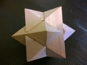 6 piece star puzzle puzzles cube 3d print model - Mito3D