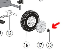 kettler part 10112011 hubcap quick lock retainer replacement parts 3d print model - Mito3D