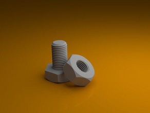m3 nut bolt parts 3d print model - Mito3D
