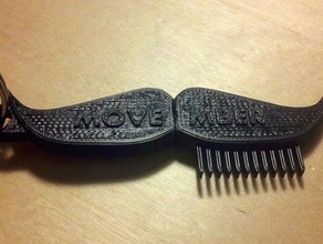 movember comb accessories 3d brush mustache november 3d print model - Mito3D