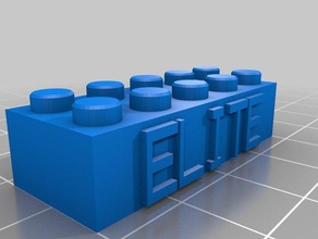 özelleştirilmiş lego blok necklacekeychain elite inşaat oyuncaklar 3d print model - Mito3D
