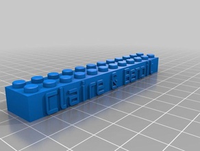 claire benoit en blocs lego necklacekeychain la construction les jouets personnalisé 3d print model - Mito3D