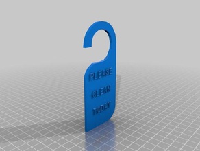 clean my room door tag 4 household customized 3d print model - Mito3D