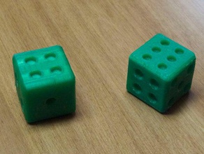 die deep holes dice 3d print model - Mito3D