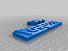 youtube logo por partes 3d printing mount 3d print model - Mito3D