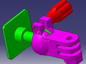Kugelgelenk-gopro fixation v2 sport im freien 3d print model - Mito3D