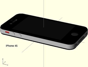 iphone 4s modelo móveis caso openscad 3d print model - Mito3D
