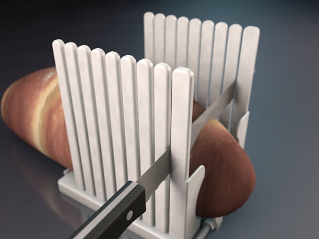 loaf slicing guide kitchen dining bolt bread fastener helper nut slice toast 3D print model - Mito3D