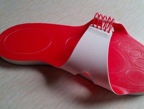 flexy-flip flop costume clothing feet filaflex foot footwear sandal shoe shoes 3d print model - Mito3D