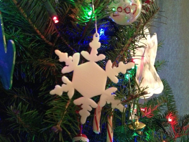 snowflake ornament decor decoration openscad 3D print model - Mito3D