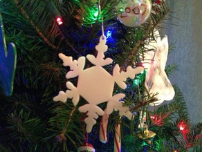 snowflake ornament decor decoration openscad 3d print model - Mito3D