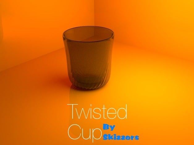 twisted cup kitchen dining glass 3D print model - Mito3D