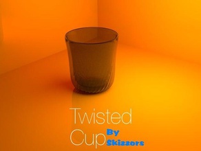 twisted-cup Küche Essen Glas 3d print model - Mito3D