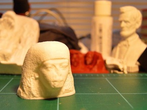 statue head man scans replicas ancient egypt egyptian field museum 3d print model - Mito3D